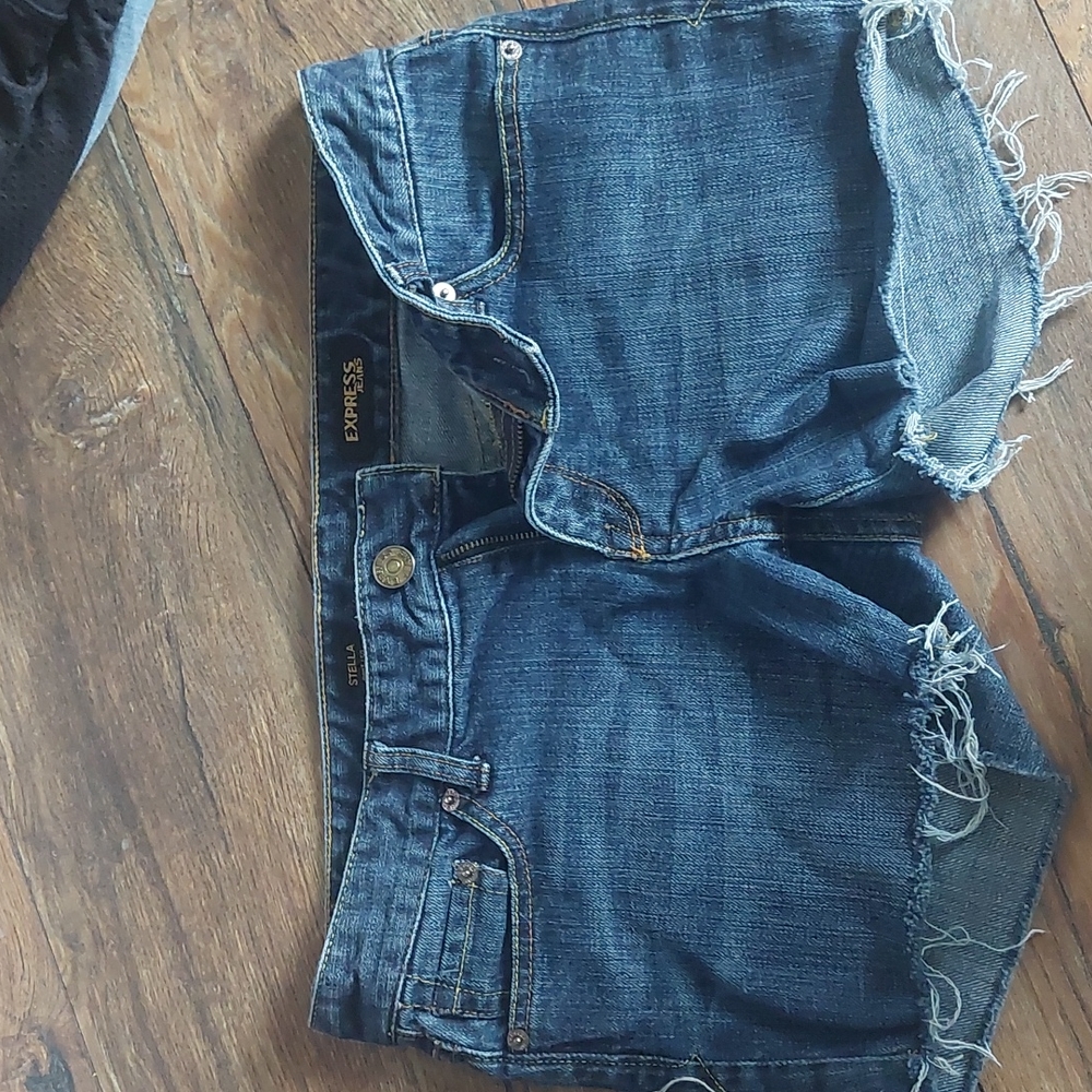 Express cut off denim shorts